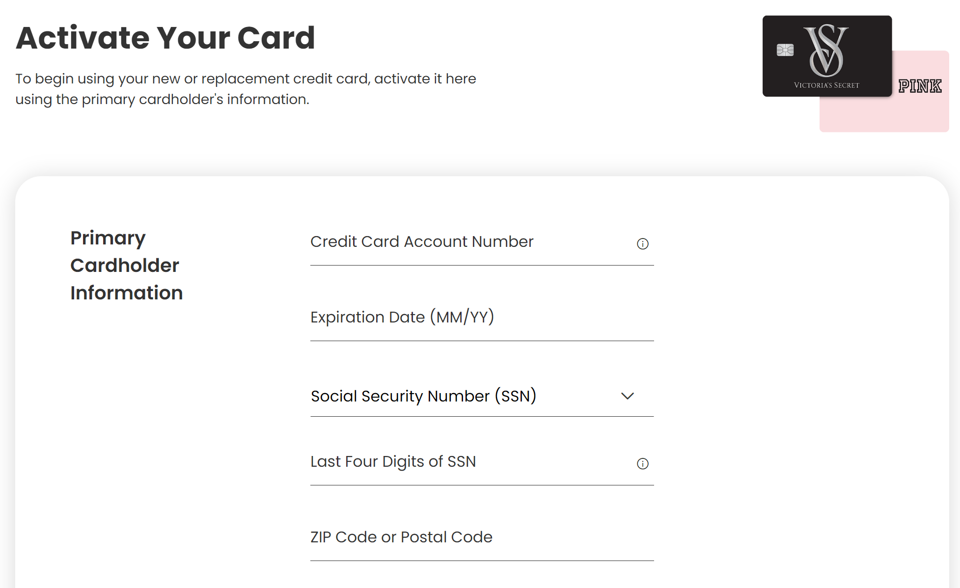 Activate Your Victoria's Secret Credit Card & Start Enjoying the Perks