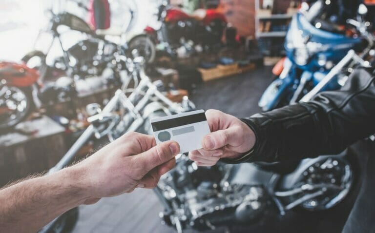 buy motorcycle with credit card